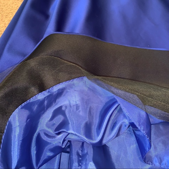 Lillie Rubin Royal Blue Strapless Dress With Belt Size 4 - Picture 11 of 16